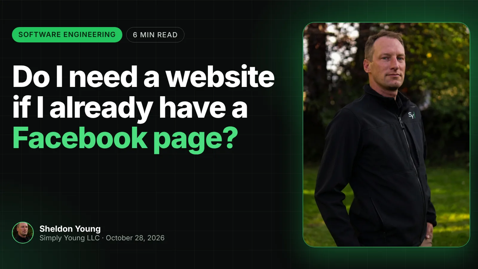 Do I need a website if I already have a Facebook page?