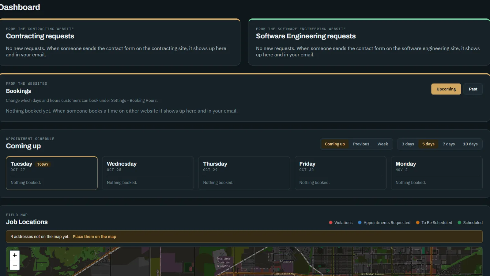 Field Service Management Dashboard