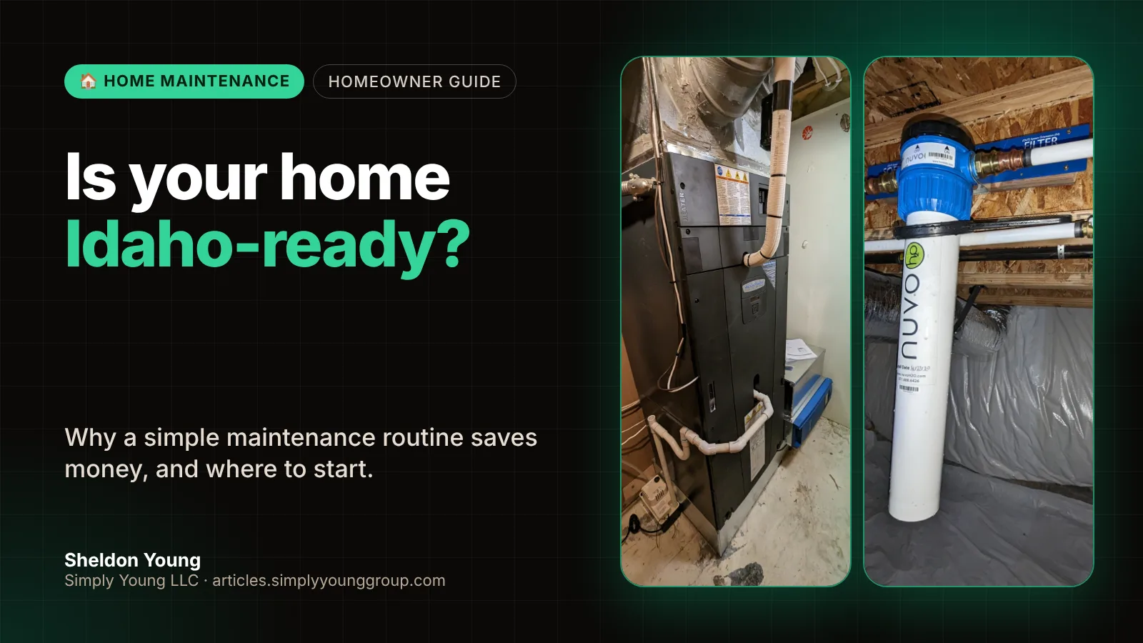 Home maintenance in Idaho: plumbing and hvac